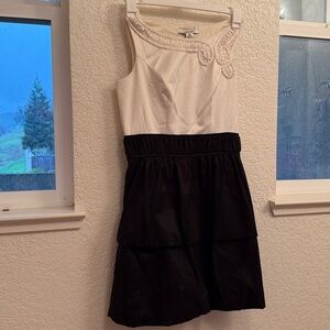 Max & Cleo Cream Satin Dress with Ruched Detail Elegant Evening or Bridal Event